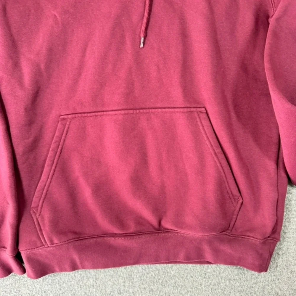 Adidas Originals Trefoil Hoodie Mens Medium Burgundy Maroon Pullover